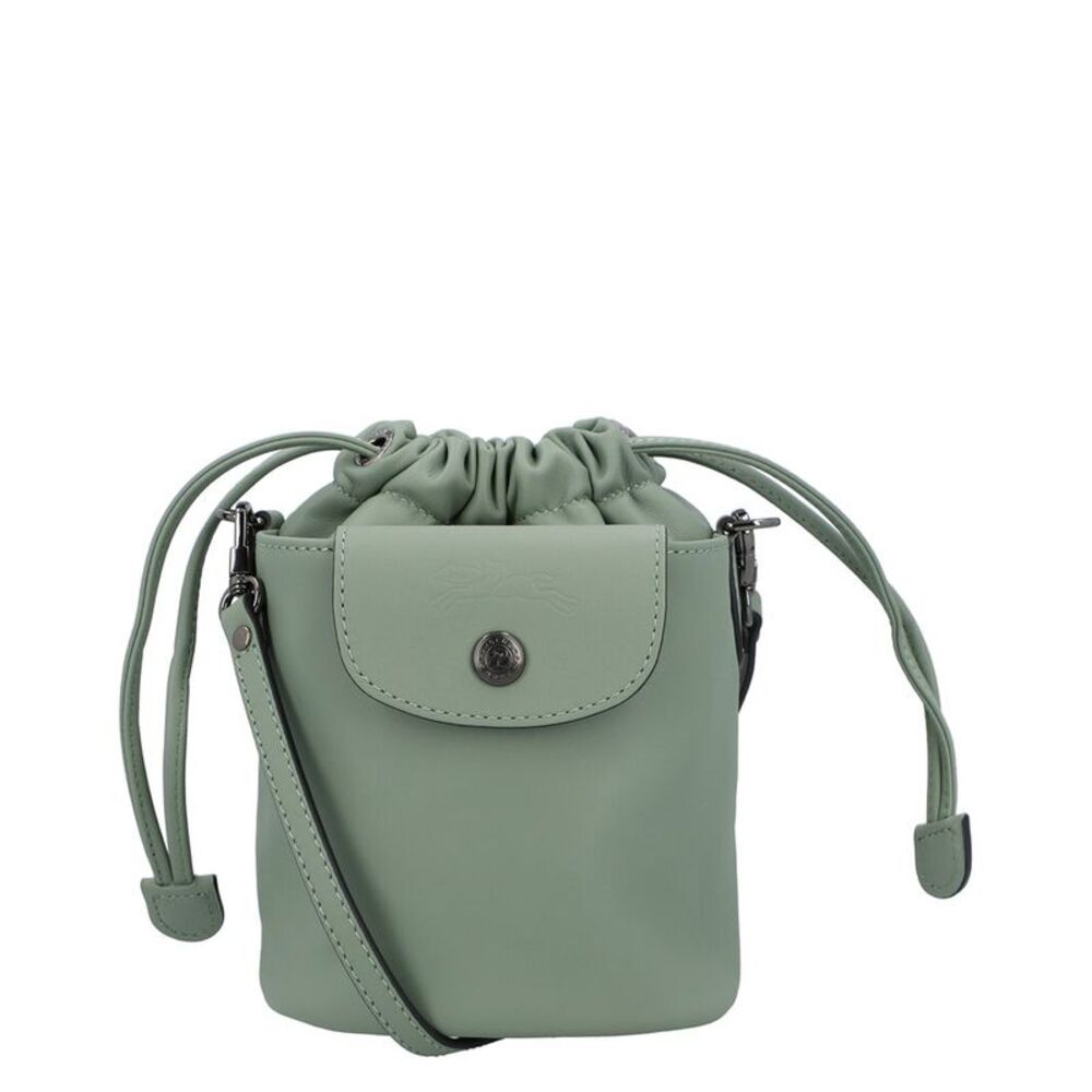 Longchamp Le Pliage Xtra Xs Leather Bucket Bag, Grey